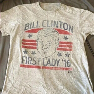 Bill Clinton for First Lady 2016 novelty T-shirt. Mens size medium